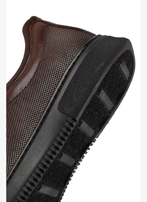 Erkek Kahverengi Bağcıklı Deri Sneaker 25WFD676026 - Görsel 9