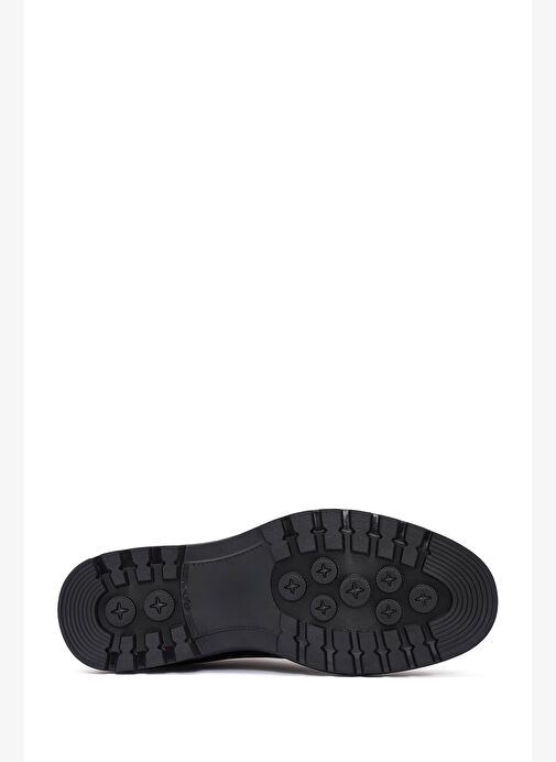 Erkek Siyah Bağcıklı Deri Casual Ayakkabı 25WFD677018 - Görsel 5