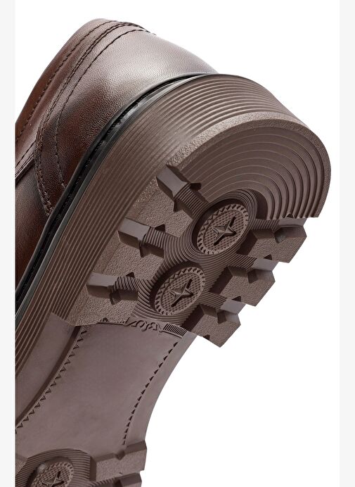 Erkek Kahverengi Bağcıklı Deri Casual Ayakkabı 25WFD677018 - Görsel 9