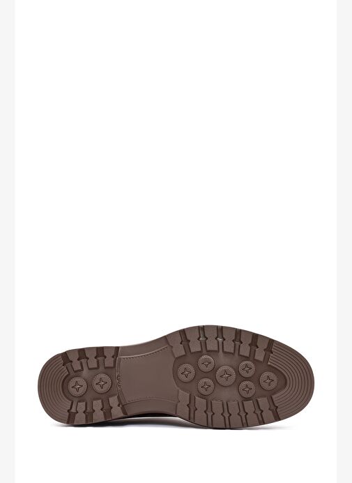 Erkek Kahverengi Bağcıklı Deri Casual Ayakkabı 25WFD677018 - Görsel 5