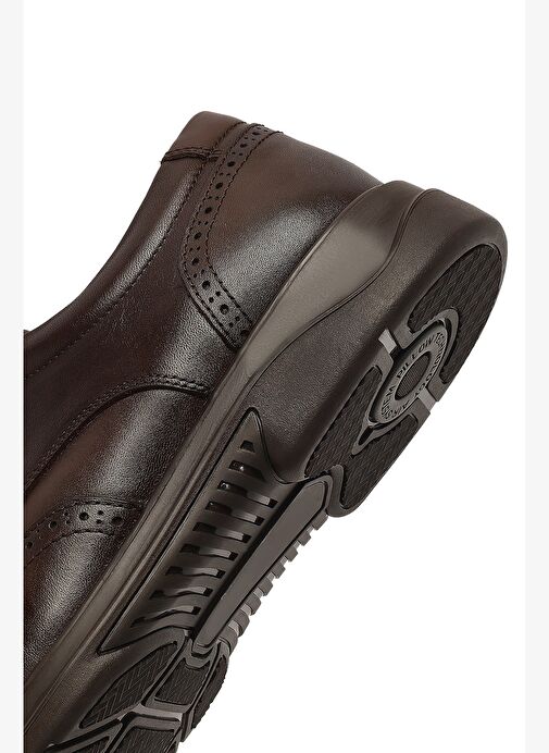 Erkek Kahverengi Bağcıklı Deri Casual Ayakkabı 25WFD677418 - Görsel 9