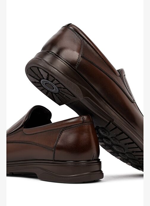 Erkek Kahverengi Deri Casual Loafer 25WFD676218 - Görsel 9