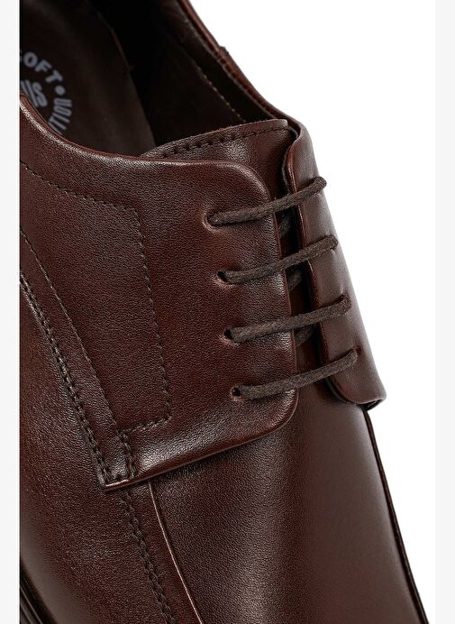 Erkek Kahverengi Bağcıklı Deri Casual Ayakkabı 25WFD676318 - Görsel 9