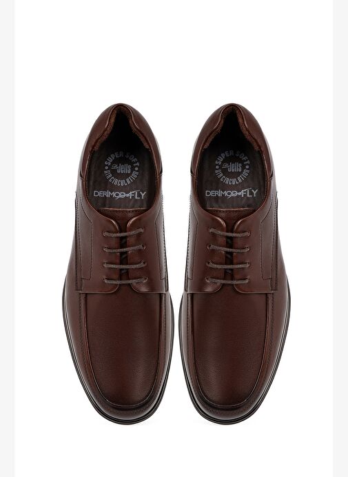 Erkek Kahverengi Bağcıklı Deri Casual Ayakkabı 25WFD676318 - Görsel 8