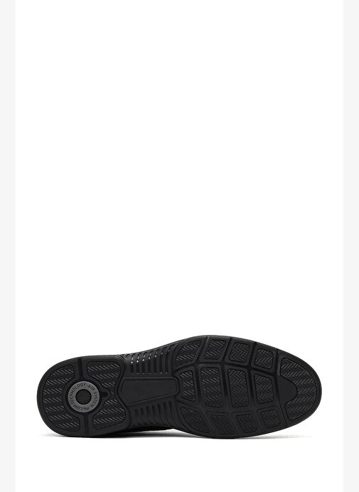 Erkek Siyah Bağcıklı Fermuarlı Deri Casual Bot 25WFD677914 - Görsel 6