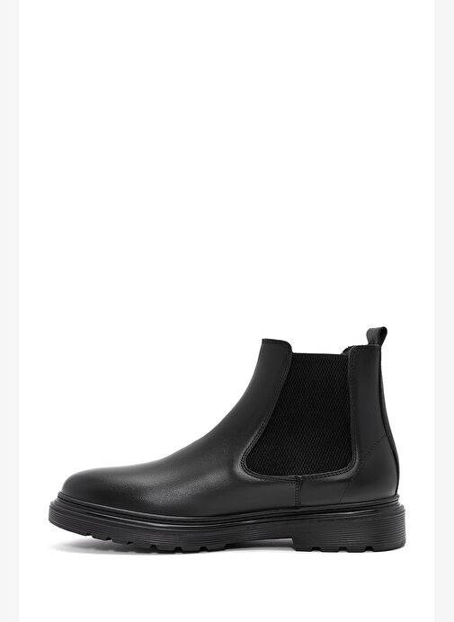 Erkek Siyah Deri Chelsea Bot 25WFD677118 - Görsel 3
