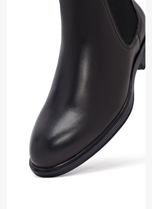 Erkek Siyah Deri Chelsea Bot 25WFD677618 - Görsel 9