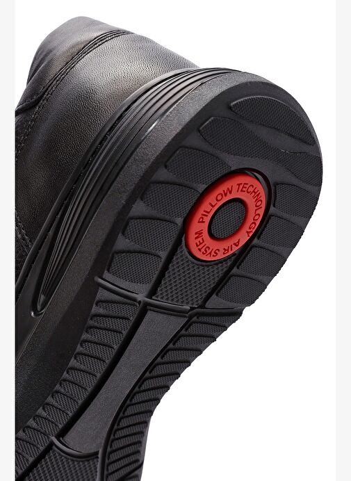 Erkek Siyah Bağcıklı Deri Casual Sneaker 25WFD6768FT - Görsel 9