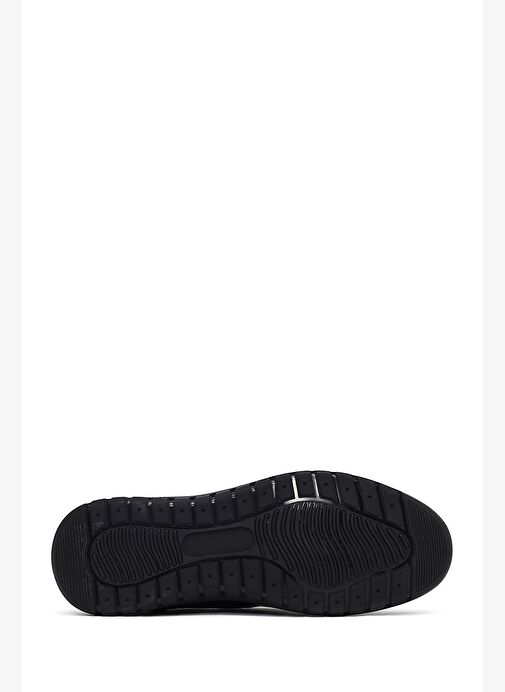 Erkek Siyah Bağcıklı Deri Sneaker 25WFD677314 - Görsel 5