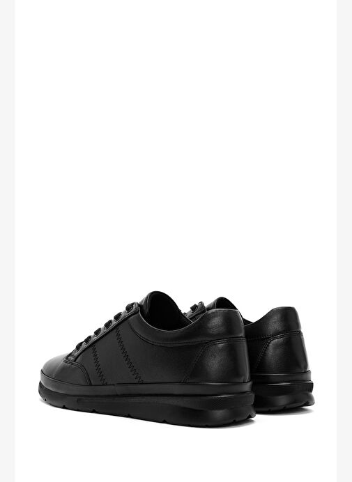 Erkek Siyah Bağcıklı Deri Casual Ayakkabı 25WFD6747FT - Görsel 6