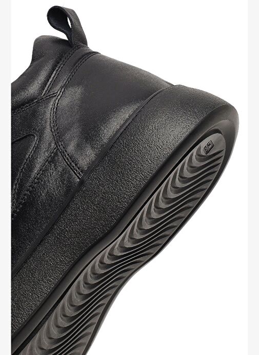 Erkek Siyah Bağcıklı Kalın Tabanlı Deri Spor Bot 25WFD702318 - Görsel 9