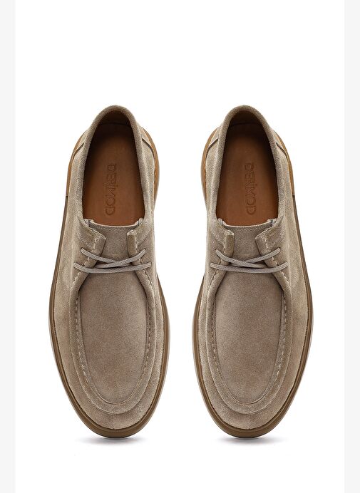 Erkek Bej Süet Deri Casual Ayakkabı 25WFD751010 - Görsel 8