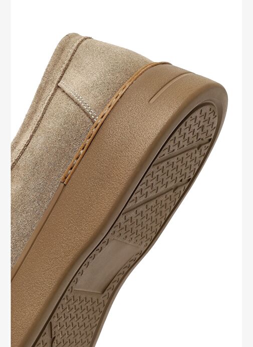 Erkek Bej Süet Deri Casual Ayakkabı 25WFD751010 - Görsel 9