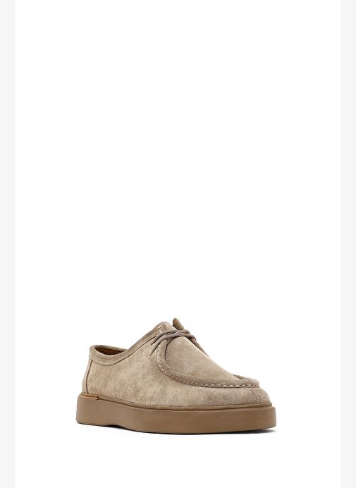 Erkek Bej Süet Deri Casual Ayakkabı 25WFD751010 - Görsel 7