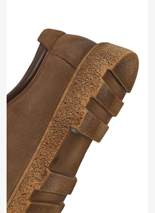 Erkek Vizon Nubuk Deri Casual Ayakkabı 25WFD7514V3 - Görsel 9