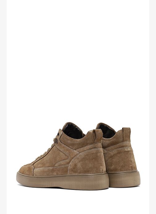 Erkek Bej Bağcıklı Süet Deri Spor Bot 25WFD702310 - Görsel 6