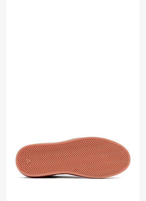 Kadın Bordo Bağcıklı Süet Deri Sneaker 25AFD370910 - Görsel 5