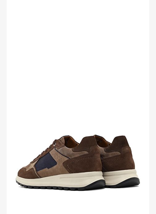 Erkek Kahverengi Bağcıklı Deri Sneaker 25WFD707314 - Görsel 6