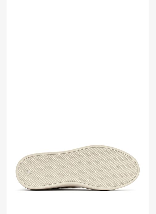 Erkek Beyaz Bağcıklı Deri Sneaker 25WFD707018 - Görsel 5
