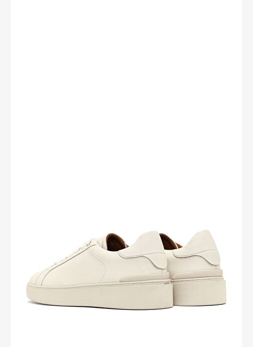Erkek Beyaz Bağcıklı Deri Sneaker 25WFD707018 - Görsel 6