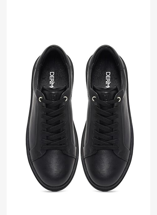 Erkek Siyah Bağcıklı Deri Sneaker 25WFD707018 - Görsel 8