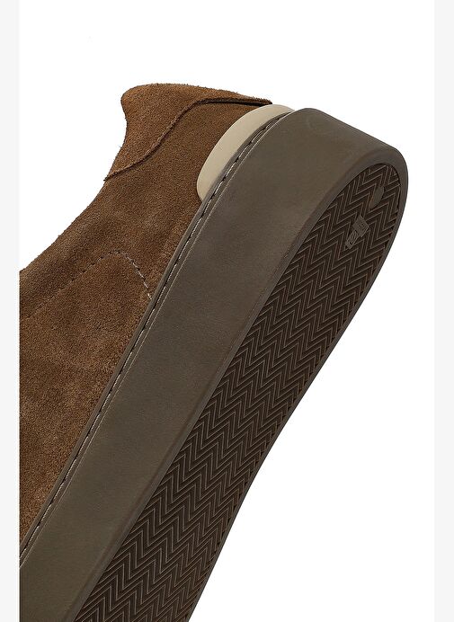 Erkek Taba Bağcıklı Deri Sneaker 25WFD707010 - Görsel 9