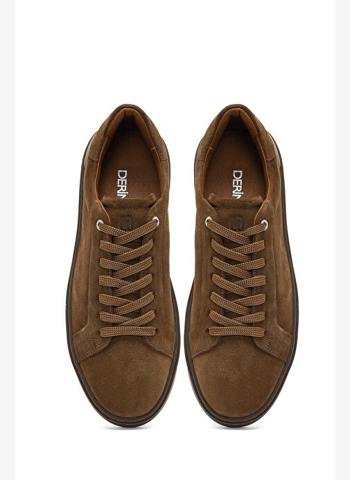Erkek Taba Bağcıklı Deri Sneaker 25WFD707010 - Görsel 8