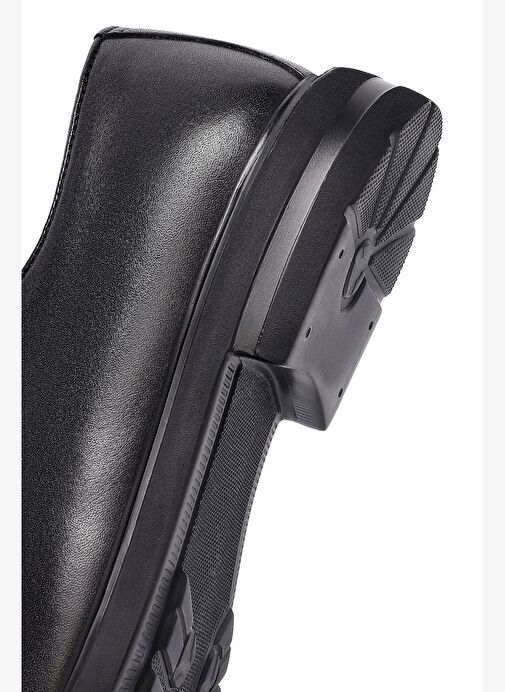 Erkek Siyah Bağcıklı Deri Casual Ayakkabı 25WFD710218 - Görsel 9