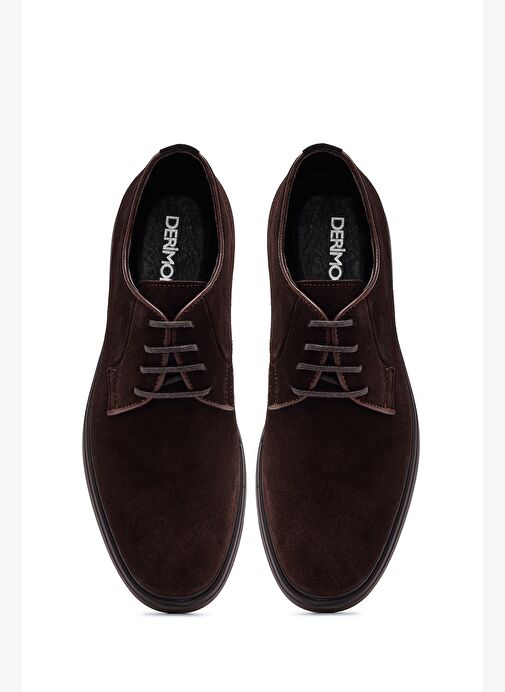 Erkek Kahverengi Bağcıklı Süet Deri Casual Ayakkabı 25WFD710210 - Görsel 8