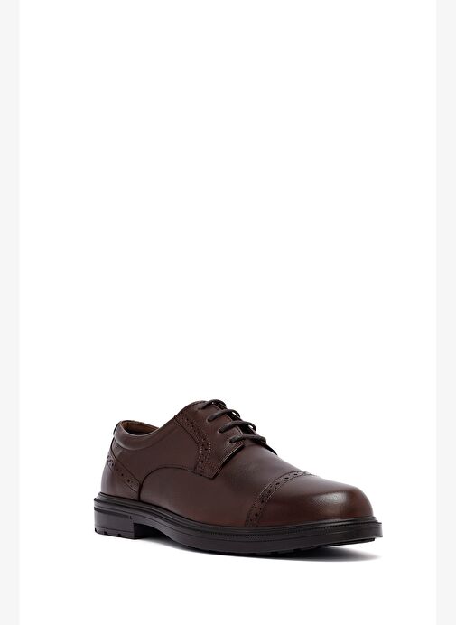 Erkek Siyah Bağcıklı Deri Casual Ayakkabı 25WFD710418 - Görsel 7