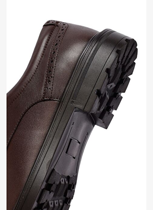 Erkek Siyah Bağcıklı Deri Casual Ayakkabı 25WFD710418 - Görsel 9