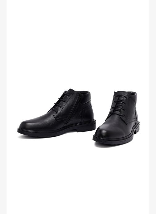 Erkek Siyah Fermuarlı Deri Bot 25WFD7100FT - Görsel 4