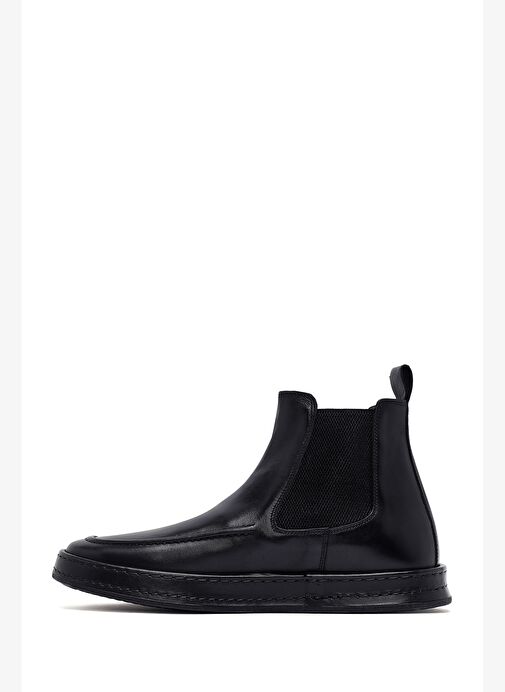 Erkek Siyah Deri Chelsea Bot 25WFD654218 - Görsel 3