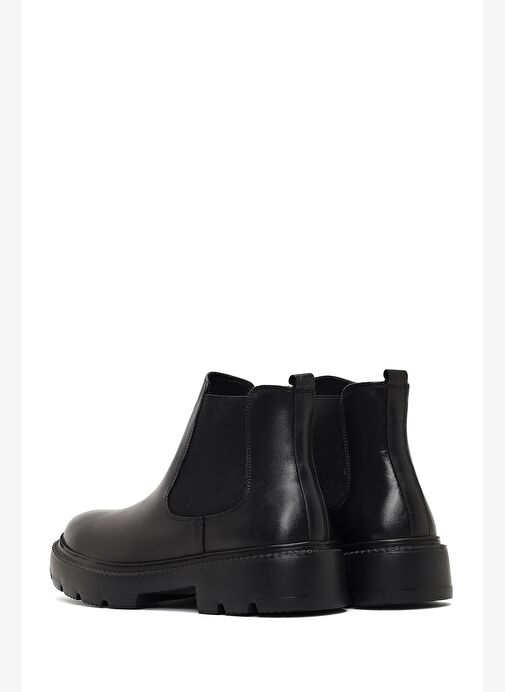 Erkek Siyah Deri Chelsea Bot 25WFD671818 - Görsel 7