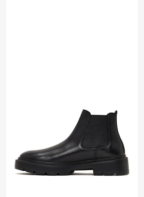 Erkek Siyah Deri Chelsea Bot 25WFD671818 - Görsel 3