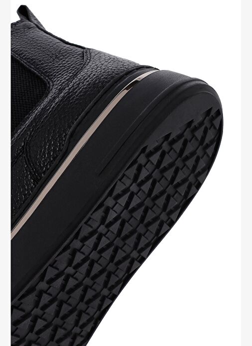 Erkek Siyah Bağcıklı Deri Spor Bot 25WFD6548FT - Görsel 9