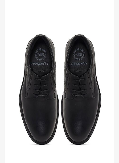 Erkek Siyah Deri Casual Ayakkabı 25WFD678218 - Görsel 8