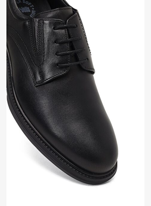Erkek Siyah Deri Casual Ayakkabı 25WFD678218 - Görsel 9