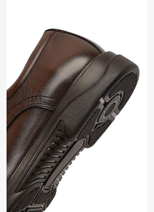 Erkek Kahverengi Deri Casual Ayakkabı 25WFD678218 - Görsel 9