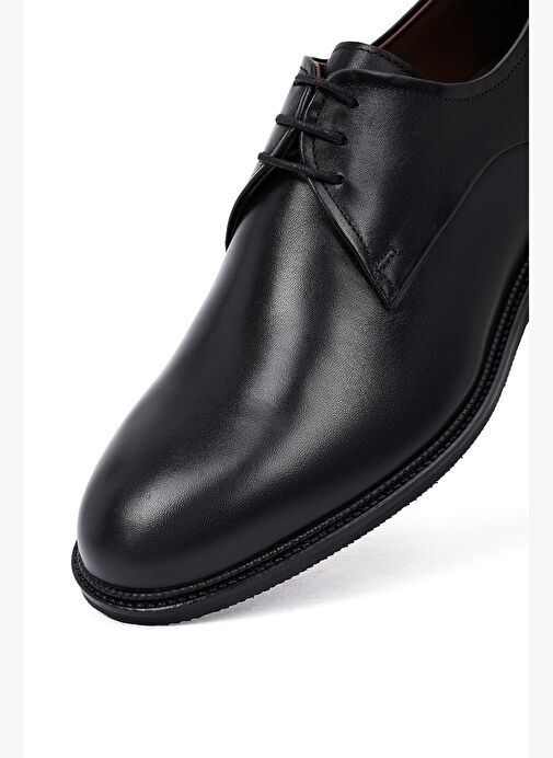 Erkek Siyah Bağcıklı Deri Klasik Ayakkabı 25WFD605918 - Görsel 9