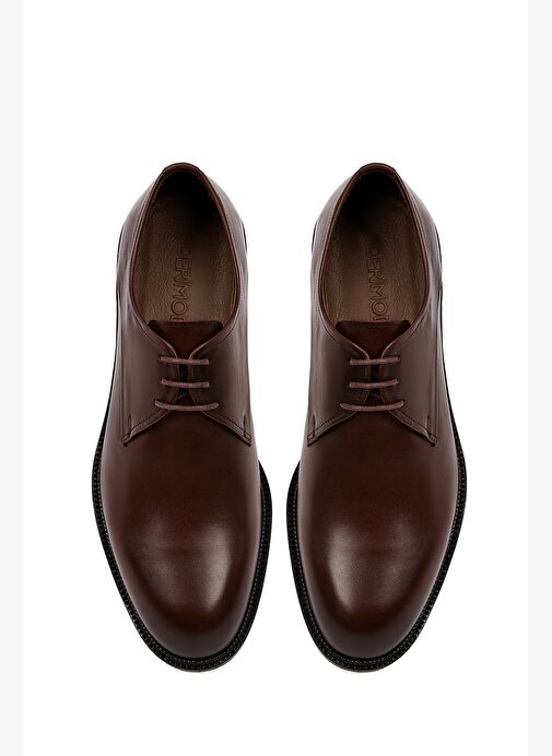 Erkek Kahverengi Bağcıklı Deri Klasik Ayakkabı 25WFD605918 - Görsel 8