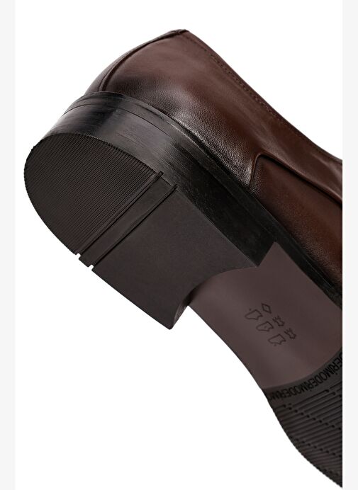 Erkek Kahverengi Bağcıklı Deri Klasik Ayakkabı 25WFD605918 - Görsel 9