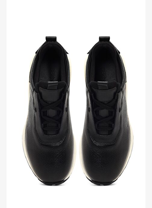 Erkek Siyah Kalın Tabanlı Deri Casual Sneaker 25WFD7200FT - Görsel 8