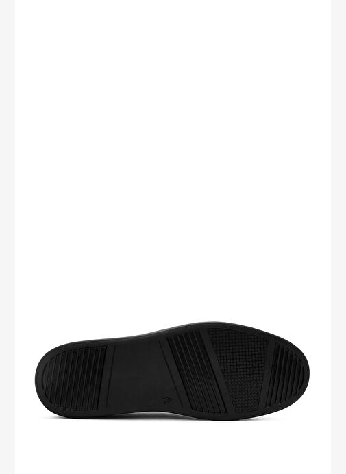 Erkek Siyah Bağcıklı Deri Casual Sneaker 25WFD6300FT - Görsel 5