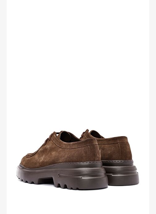 Erkek Kahverengi Bağcıklı Süet Deri Casual Ayakkabı 25WFD631710 - Görsel 6