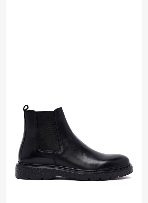 Erkek Siyah Deri Chelsea Bot 25WFD632718 - Görsel 2