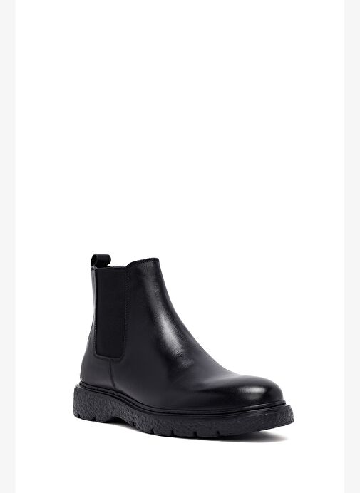 Erkek Siyah Deri Chelsea Bot 25WFD632718 - Görsel 8