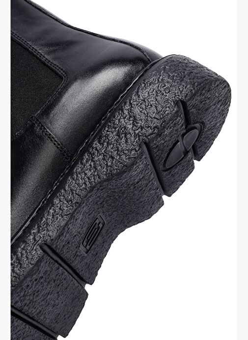 Erkek Siyah Deri Chelsea Bot 25WFD632718 - Görsel 9