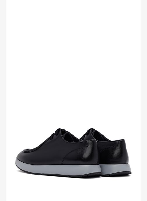 Erkek Siyah Bağcıklı Deri Casual Ayakkabı 25WFD632818 - Görsel 6