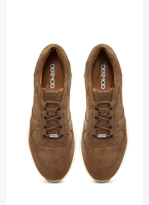 Erkek Taba Bağcıklı Süet Deri Sneaker 25WFD630210 - Görsel 8